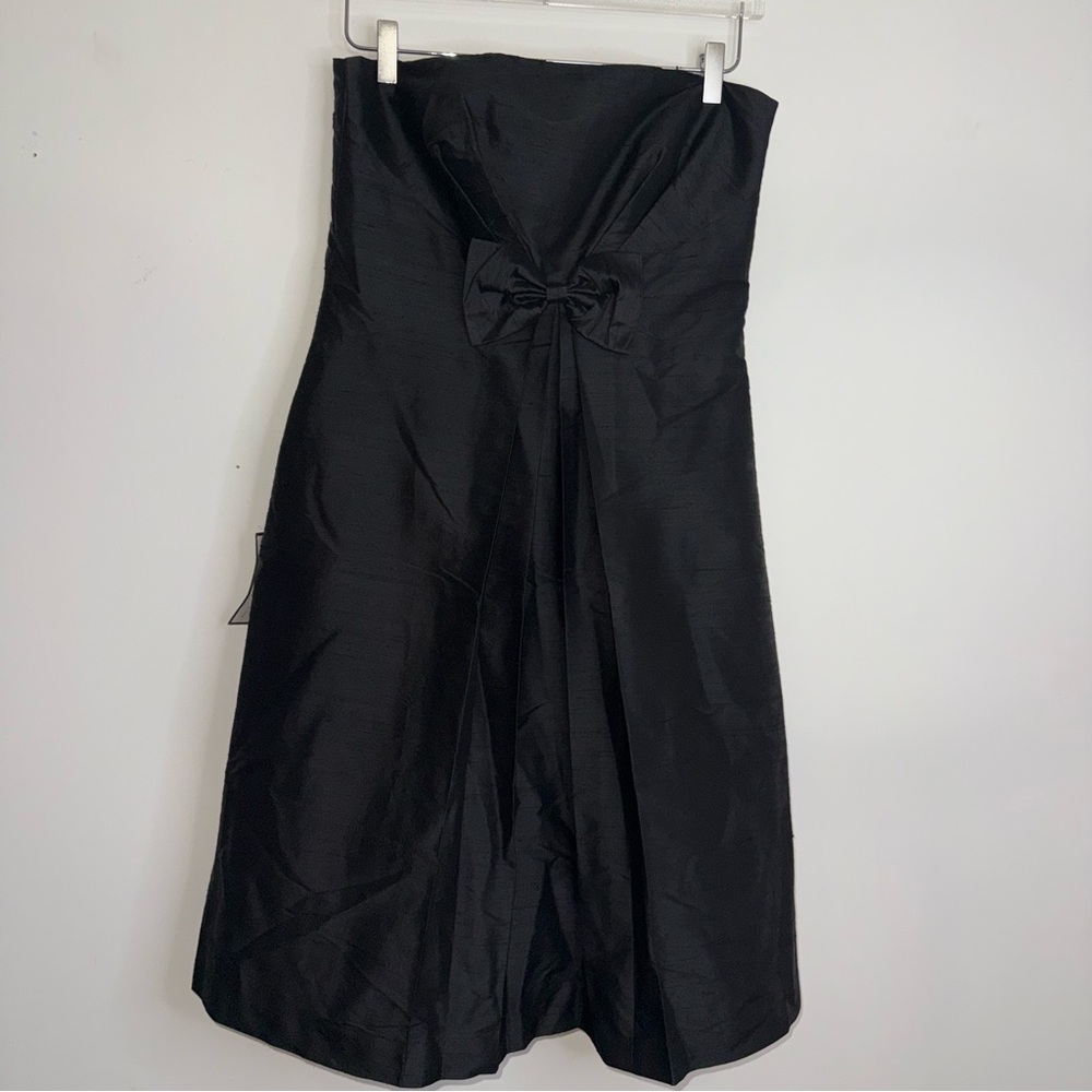 Ann Taylor Black Strapless Pleated A-line Dress - Picture 9 of 16